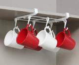Suporte de Canecas para Armario - Branco - Metaltru