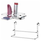 Suporte de Parede Para Shampoo Toalheiro Duplo de Box Cromado - Future