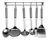Suporte De Parede Para Utensílios em Aço Inox 6 Ganchos Mimo Style - Não acompanha Utensílios