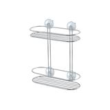 Suporte Duplo em Aço com Ventosas 30x27cm Cromado - Arthi