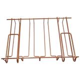 Suporte Organizador Encaixe Armário Porta Taças Suspenso Rosé Gold - Zanline