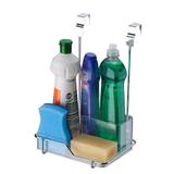 Suporte Organizador Para Porta De Armário Produtos de Limpeza - Aço Cromado - Future