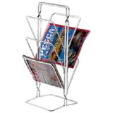 Suporte organizador porta revistas revisteiro de chao cromado luxo - Future