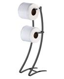 Suporte Papel Higiênico Duplo de Chão Aço Preto Onix - 1030ox - Future