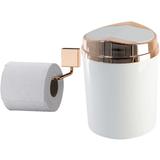 Suporte Papel Higiênico Lixeira Basculante 5 Litros - Rosé Gold - Wp connect