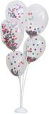 Suporte Para Balão Kit Arranjo 5 Hastes 45 Cm Branco - Klf festas