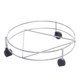 Suporte Para Botijão Ou Vaso Com Rodízio Em Aço Branco 192 - Duler - Galviani