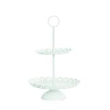 Suporte para Cupcake/Doces Cake 2 Andares Branco - 37 X 24 Cm - Cromus