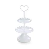 Suporte para Cupcake/Doces Cake Mini 2 Andares Branco - 21 X 11 Cm - Cromus
