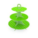 Suporte Para Doces 3A Poa Listras Verde Decoração Festas - Cromus