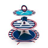 Suporte para Doces e Cupcakes 3 andares Navy Marinheiro Cromus