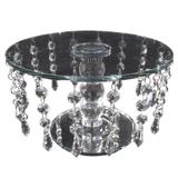 Suporte para Doces em Cristal com Pingentes Decorativos - 14x24cm - Prime home decor