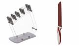 Suporte Para Facas Acrílico Faqueiro + 1 Faca Serra Pão - Cook dream
