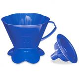 Suporte para Filtro de Cafe em Plastico + Funil Tam 103 Azul injetemp