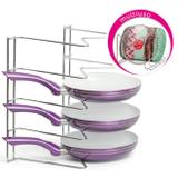 Suporte para formas, travessas e frigideiras cromado cód. 8264 - Mm passerini ltda