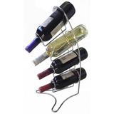 Suporte para Garrafa de Vinho Adega Pisa 4 garrafas em Aço Cromado - 265 - Duler,