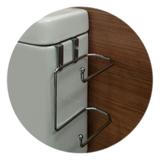 Suporte para Papel Higiênico Caixa Acoplada 2 Rolos em Aço Cromado - 261 - Duler