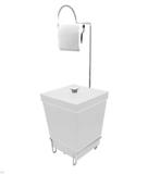 Suporte para Papel Higiênico com Lixeira 6,5 Litros Branca Stolf