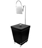 Suporte para Papel Higiênico com Lixeira 6,5 Litros Preta Stolf