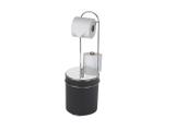 Suporte Para Papel Higienico Com Lixeira Preta 8480 Arthi