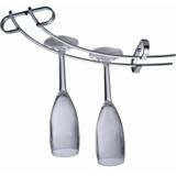 Suporte Para Taças Curvo Organizador Armário Aço Cromado - Zanline