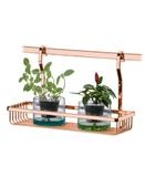 Suporte para utensílios retangular rosé gold - future