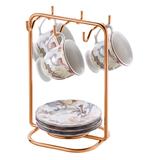 Suporte pires e xícaras de café rose gold future 1124rg