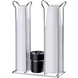Suporte Porta Copos Descartáveis 200 E 50/80 ml Com Porta Colheres - Aço - Future