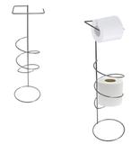 Suporte / porta papel higienico de chao aramado cromado para 2 rolos 48,5x15cm - Estilqui