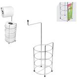 Suporte / porta papel higienico de chao aramado para 3 rolos 39,5x17x13cm de ø - Stolf