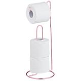 Suporte Porta Papel Higienico De Chao Aramado Para 3 Rolos Luxo Metalizado Rose Gold 45X17Cm De Ø - Passerini