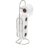 Suporte Porta Papel Higiênico de Chão Cromado - Plugador