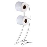 Suporte Porta Papel Higiênico Duplo Bancada/Chão - Aço Cromado - Future