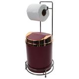 Suporte Porta Papel Higiênico Ônix Lixeira Basculante Rosé Gold - Wp connect