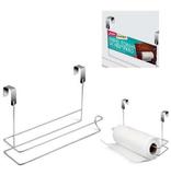 Suporte Porta Papel Tolha Aramado Cromado Para Armario 25X13Cm - Stolf
