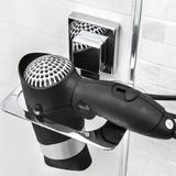 Suporte Porta Secador De Cabelos Em Aço Inox Com Ventosa - Ou