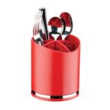 Suporte Porta Talheres/Utensílios Eleganza - Vermelho - Future