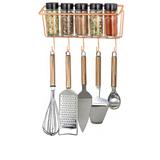Suporte Porta Temperos com 5 Utensílios Rosê Gold - Passerini