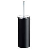 Suporte Preto com Escova para Banheiro 10 x39 cm - Brinox