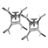 Suporte Regulável Para Espetos de Carne 4 Lados - Aço Cromado - Wp connect
