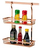 Suporte Retangular Duplo - Rosé Gold - FT2803RG - Future