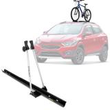 Suporte Transbike De Bicicleta Para Rack de Teto Preto e Prata Com Capacidade Para 1 Bike Universal - Projecar