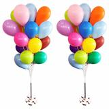 Suporte Varetas P/ 20 Bexigas Balão Imitam Gás Helio 2 Bases - Jjveras