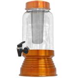 Suqueira De Vidro 3250ml Laranja Verniz com Bastão para Gelo - Alumiart