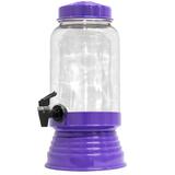 Suqueira de Vidro com Dispenser 3250ml - Lilás Escuro - G.r.