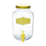 Suqueira dispenser de vidro glass amarelo 15x25,5x15cm 3.7l - Urban