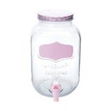 Suqueira dispenser de vidro glass rosa 15x25,5x15cm 3.7l - Urban