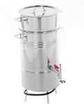 Suqueira Inox Panela Máquina P/ Fazer Suco, 7kgs, C/ Fogareiro - Stampinox