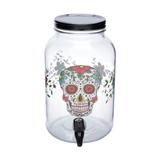 Suqueira vidro Simple Glass Skull preto 15x25,5cm 3,5L Urban