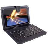 Tablet 7" com Teclado Preto, Android 4.4.2, 8GB, Quad Core 1.6 Ghz, 2 Cameras - Amvox